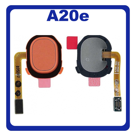 Γνήσιο Original Samsung Galaxy A20e 2019 A202 (SM-A202F, SM-A202K, SM-A202F/DS) Κεντρικό Κουμπί Πλήκτρο Home Button + Flex Cable Coral Κοραλί GH96-12565D (Service Pack By Samsung)