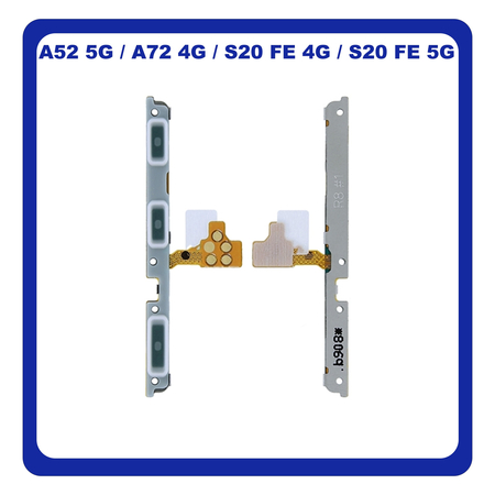 Γνήσια Original Samsung Galaxy A52 5G (SM-A526B), A72 (SM-A725F), S20 FE (SM-G780F), S20 FE 5G (SM-G781B) Power Key Flex Cable On/Off + Volume Key Buttons Καλωδιοταινία Πλήκτρων Εκκίνησης + Έντασης Ήχου GH59-15383A (Service Pack By Samsung)