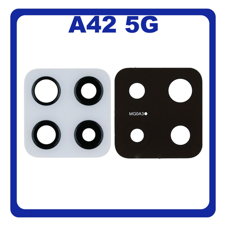 Γνήσια Original Samsung Galaxy A42 5G, Galaxy A 42 5G (SM-A426B, SM-A426B/DS, SM-A4260) Rear Back Camera Glass Lens Πίσω Τζαμάκι Κάμερας Prism Dot White Άσπρο GH64-08249B (Service Pack By Samsung)