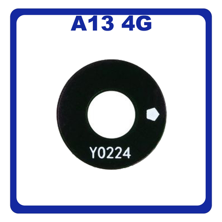 Γνήσια Original Samsung Galaxy A13 (SM-A135F, SM-A135F/DS, SM-A135M) Rear Back Camera Glass Lens Βokeh Πίσω Τζαμάκι Κάμερας Black Μαύρο GH64-08697A (Service Pack By Samsung)