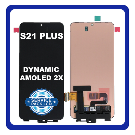 Γνήσια Original Samsung Galaxy S21 Plus 5G (SM-G996B, SM-G996B/DS) Dynamic AMOLED 2X LCD Display Screen Assembly Οθόνη + Touch Screen Digitizer Μηχανισμός Αφής Black Μαύρο GH96-13940A / GH96-13940B (Service Pack By Samsung)