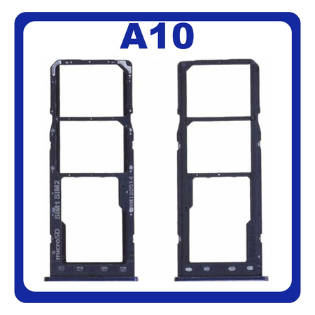 Γνήσιο Original Samsung Galaxy A10 A105 (SM-A105F/DS, SM-A105FN/DS, SM-A105G/DS, SM-A105M/DS, SM-A105F, SM-A105G, SM-A105M, SM-A105FN) SIM Card Tray Cover Assy + Micro SD Tray Slot Υποδοχέας Βάση Θήκη Κάρτας SIM Κάλυμμα Black Μαύρο GH98-44169A (Service Pack By Samsung)