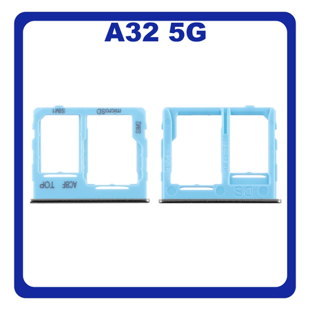 Γνήσια Original Samsung Galaxy A32 5G, A 32 5G (SM-A326B, SM-A326B/DS) SIM Card Tray + Micro SD Tray Slot Υποδοχέας Βάση Θήκη Κάρτας SIM Awesome Blue Μπλε GH63-19393C​ (Service Pack By Samsung)