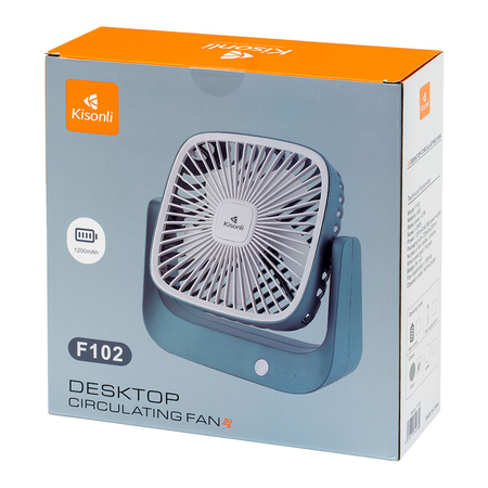 Portable Desktop fan Kisonli F102, 1200mah, Διαφορετικα Χρωματα - 15053