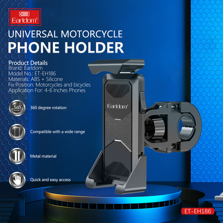 Universal Βάση Κινητών  Earldom et-Eh186, Μαυρο - 17900