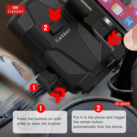 Universal Βάση Στήριξης Ποδηλάτου για Κινητό Earldom et-Eh122, Μαυρο - 17903