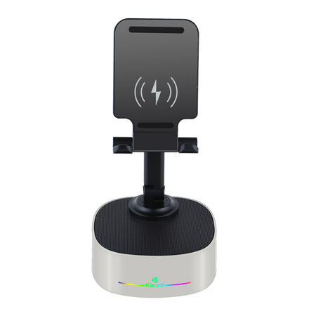 Ηχεἰο With Phone Stand Kisonli m5, Bluetooth, Wireless Charging, fm, Aux, Rgb, Διαφορετικα Χρωματα - 22275