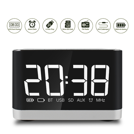 Ηχεἰο Kisonli g8, Bluetooth, Clock, sd, fm, Aux, Rgb, Διαφορετικα Χρωματα - 22281