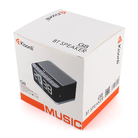 Ηχεἰο Kisonli g8, Bluetooth, Clock, sd, fm, Aux, Rgb, Διαφορετικα Χρωματα - 22281