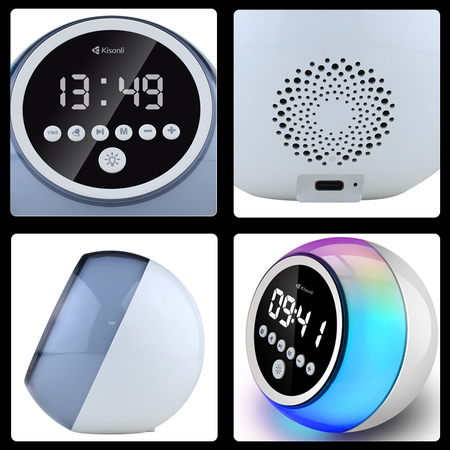 Ηχείο Kisonli Q6c, Bluetooth, sd, fm, Rgb, Ασπρο - 22283