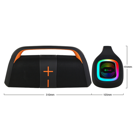 Ηχεἰο Kisonli К12, Bluetooth, Usb, sd, Aux, Rgb, Μαυρο - 22294