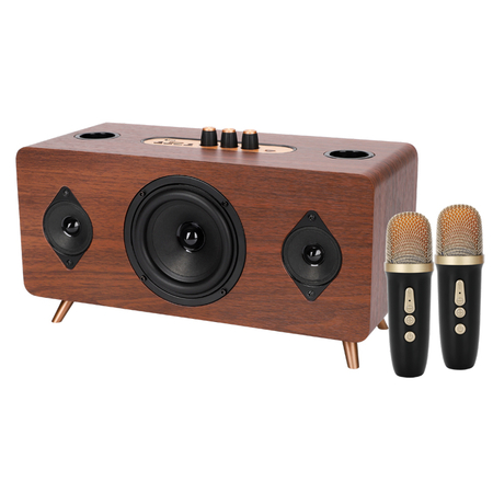 Ηχεἰο Kisonli G105, Karaoke, Bluetooth, Usb, sd, Aux, Καφέ - 22304