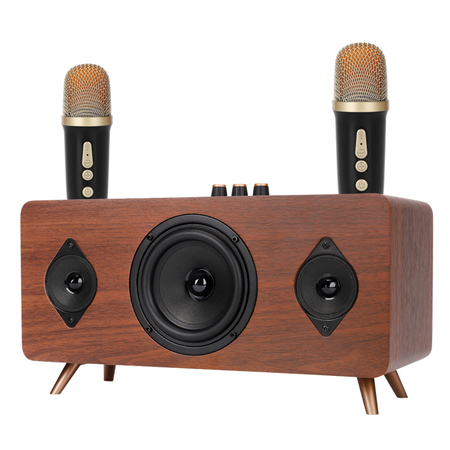 Ηχεἰο Kisonli G105, Karaoke, Bluetooth, Usb, sd, Aux, Καφέ - 22304