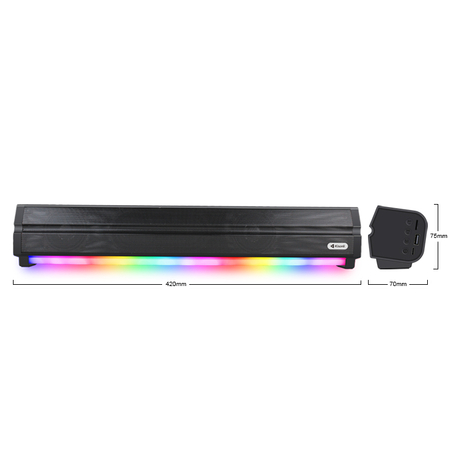 Ηχεἰο Kisonli led-802, Bluetooth, Usb, sd, Rgb, Aux, fm, Μαυρο - 22314