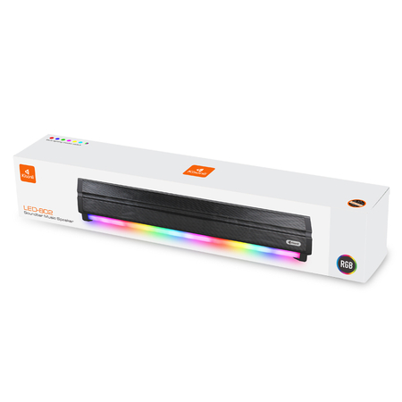 Ηχεἰο Kisonli led-802, Bluetooth, Usb, sd, Rgb, Aux, fm, Μαυρο - 22314