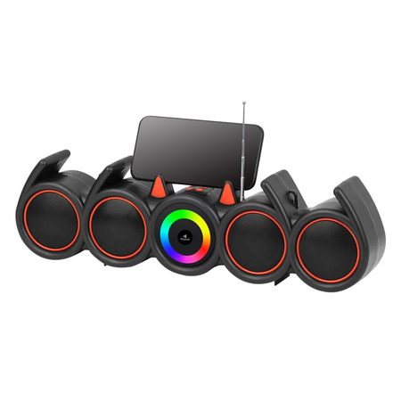 Ηχεἰο Kisonli led-918, Bluetooth, Usb, sd, Rgb, Aux, fm, Μαυρο - 22317