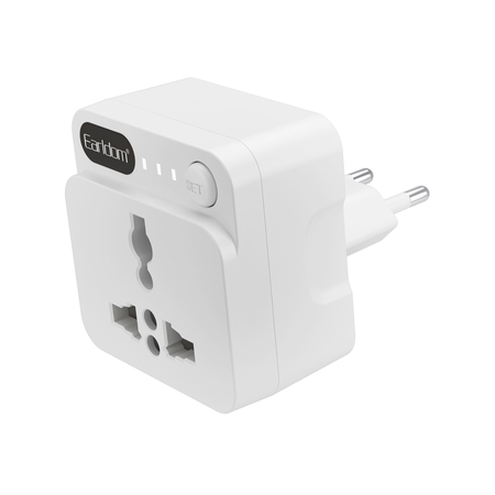 Αντάπτορας Earldom es-Sc20, Timer, Uk/us to eu Schuko, 250v, Λευκό - 40522