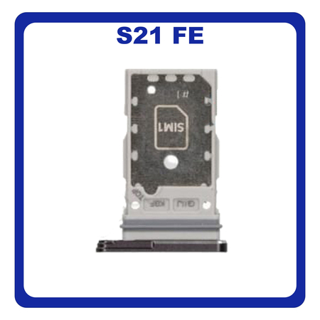 Γνήσιο Original Samsung Galaxy S21 FE 5G, Galaxy S21FE 5G (SM-G990F, SM-G990B/DS) Sim Card Tray Dual Sim Υποδοχέας Θήκης Κάρτας Sim Graphite Μαύρο GH98-46790A (Service Pack By Samsung)