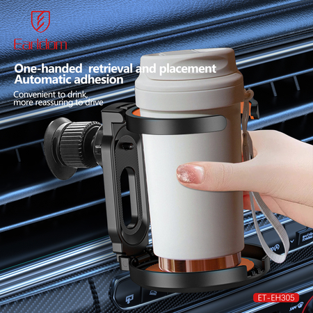 Universal Ποτηροθήκη Earldom et-Eh305, για Αυτοκίνητο, Μαύρο - 17893
