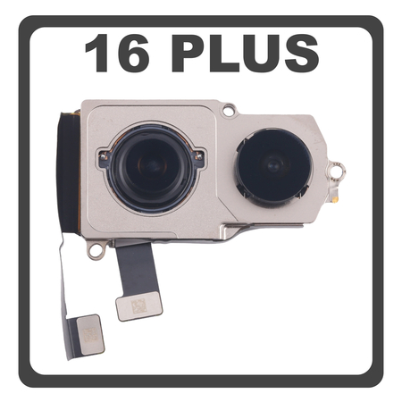 Γνήσια Original For Apple iPhone 16 Plus (A3290, A3082) Main Rear Back Camera Κεντρική Κάμερα 48MP + 12MP Pulled