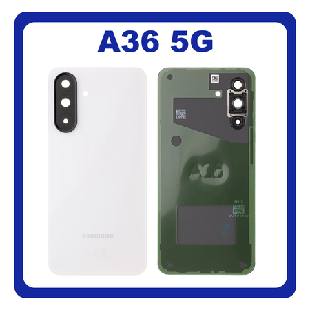 Γνήσια Original Samsung Galaxy A36 5G (SM-A366E, SM-A366E/DS) Rear Back Battery Cover Πίσω Καπάκι Πλάτη Μπαταρίας White Άσπρο GH82-36804B (Service Pack By Samsung)