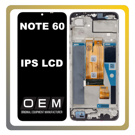 HQ OEM Συμβατό Με Realme Note 60 (RMX3933) IPS LCD Display Screen Assembly Οθόνη + Touch Screen Digitizer Μηχανισμός Αφής + Frame Bezel Πλαίσιο Σασί Black Μαύρο (Premium A+)