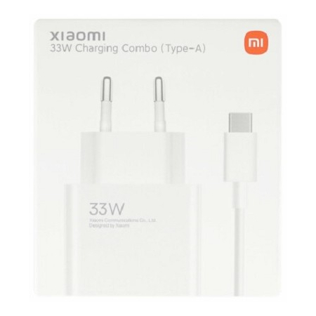 Xiaomi Φορτιστής με Θύρα usb-a και Καλώδιο usb-c 33w White (Bhr9956eu) eu
