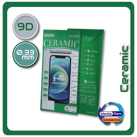 Ceramic Glass 9D Τζαμάκι Οθόνης For  iPhone 15 6,1'' / Iphone 16 6,1 Black Μαύρο