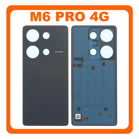Γνήσια Original Xiaomi Poco M6 PRO 4G (2312FPCA6G) Rear Back Battery Cover Πίσω Κάλυμμα Καπάκι Πλάτη Μπαταρίας Black Μαύρο 5600070N6P00 (Service Pack By Xiaomi)