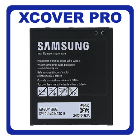 Γνήσια Original Samsung Galaxy Xcover Pro, Galaxy Xcover Pro (SM-G715FN/DS, SM-G715FN) EB-BG715BBE Battery Μπαταρία 4050 mAh GH43-04993A (Service Pack By Samsung)