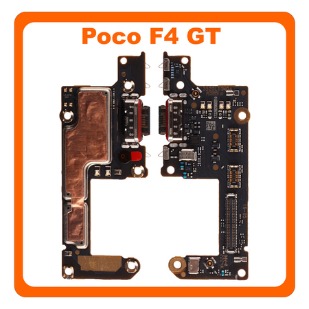 Γνήσια Original Poco F4 GT (21121210G) USB Type-C Charging Dock Connector Flex Sub Board, Καλωδιοταινία Υπό Πλακέτα Φόρτισης + Microphone Μικρόφωνο 56000C0L1000 (Service Pack By Xiaomi)