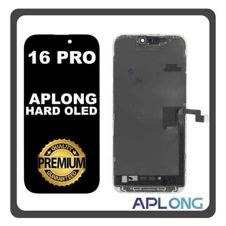 HQ OEM Συμβατό Με iPhone 16 Pro , iPhone16 Pro (A3293, A3083, A3292, A3294) APLONG HARD OLED LCD Display Screen Assembly Οθόνη + Touch Screen Digitizer Μηχανισμός Αφής Black Μαύρο (Premium A+) (Lifetime Warranty Για Συνεργατες B2B)