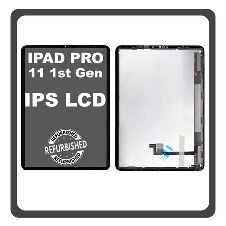 Apple iPad Pro 11'' (2018) (A2013, A1934), iPad Pro 11'' (2020) (A2068, A2230) IPS LCD Display Screen Assembly Οθόνη + Touch Screen Digitizer Μηχανισμός Αφής Black Μαύρο (Ref By Apple)