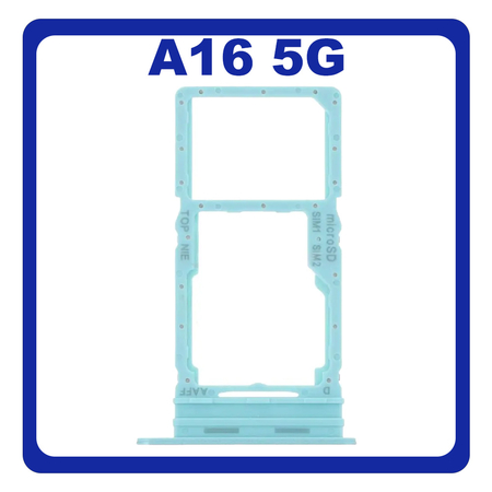 Γνήσια Original Samsung Galaxy A16 5G (SM-A166B, SM-A166B/DS) SIM Card Tray + Micro SD Tray Slot Υποδοχέας Βάση Θήκη Κάρτας SIM Light Green Πράσινο​ GH98-49822D​ (Service Pack By Samsung)