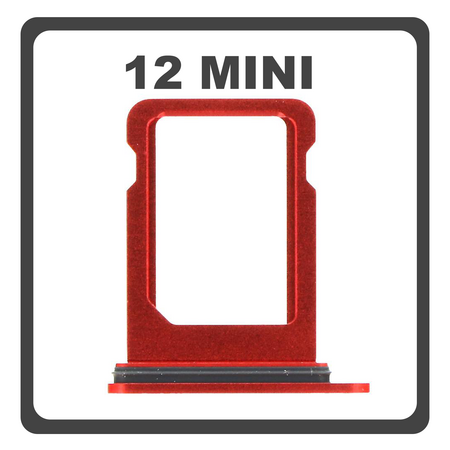 Original for Apple iPhone 12 Mini , iPhone12 Mini (A2399, A2176, A2398) SIM Card Tray Red Κόκκινο​​ Pulled