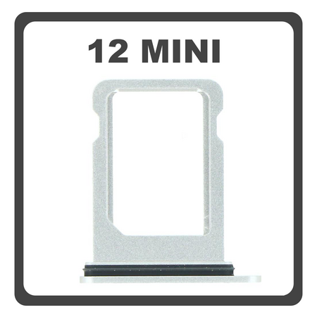 Original for Apple iPhone 12 Mini , iPhone12 Mini (A2399, A2176, A2398) SIM Card Tray White Άσπρο Pulled