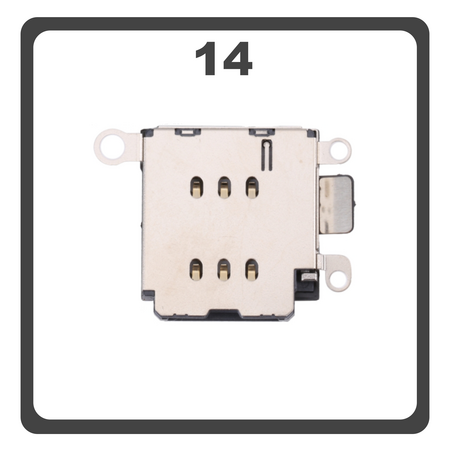 Original for Apple iPhone 14, iPhone14 (A2882, A2649, A2881) , Single SIM Card Tray Reader Αναγνώστης Κάρτας SIM Pulled