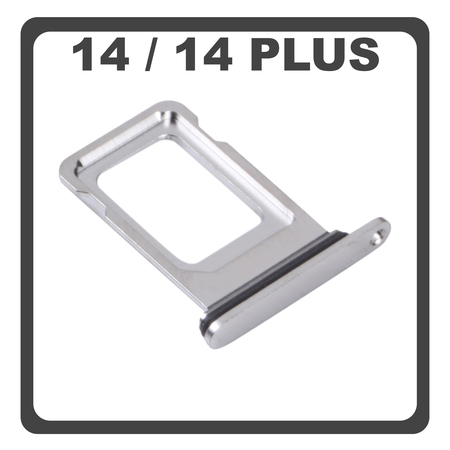 Original for iPhone 14, iPhone14 (A2882, A2649) / iPhone 14 Plus, iPhone 14+ (A2886, A2632) SIM Card Tray White Άσπρο