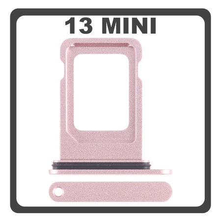 Original for iPhone 13 Mini, iPhone13 Mini (A2628, A2481) SIM Card Tray Θήκη Κάρτας Sim Pink Ροζ