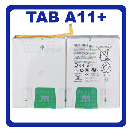 Γνήσια Original Samsung Galaxy Tab A11+, TAB A11 Plus 11" (SM-X230, SM-X236B) EB-BX236ABE Battery Μπαταρία 7040 mAh GH82-38815A (Service Pack By Samsung)
