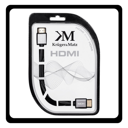 Kruger & Matz Cable HDMI male - HDMI male 1.8m Black Μαύρο