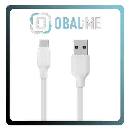 OBAL:ME AC12WH Simple Καλώδιο Φόρτισης & Δεδομένων USB-A σε USB-C 1m (Λευκό)