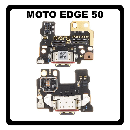 Γνήσια Original Motorola Moto Edge 50 5G (XT2407-1) USB Type-C Charging Dock Connector Flex Sub Board, Καλωδιοταινία Υπό Πλακέτα Φόρτισης + Microphone Μικρόφωνο 5P68C24920 (Service Pack By Motorola)