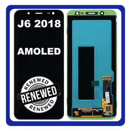 Γνήσια Original Samsung Galaxy J6 2018 (SM-J600F)​ Οθόνη LCD Display Screen + Touch Screen DIgitizer Μηχανισμός Αφής Black GH97-21931A ​(Renewed)