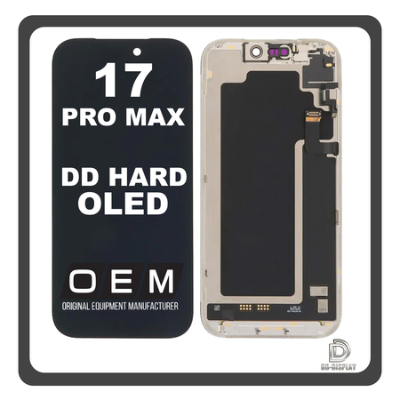 HQ OEM Συμβατό Με Apple iPhone 17 Pro Max, iPhone 17Pro Max (A3526, A3257) DD HARD OLED Display Screen Assembly Οθόνη + Touch Screen Digitizer Μηχανισμός Αφής Black Μαύρο (Premium A+)