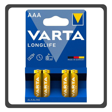 VARTA Longlife AAA 1.5V αλκαλικές μπαταρίες 4 τμχ 4008496525072