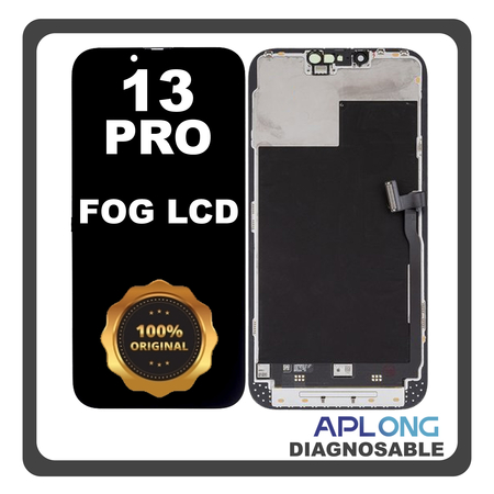 Γνήσια Original FOG For Apple iPhone 13 Pro (A2638, A2483) Super Retina XDR OLED LCD Display Screen Assembly Οθόνη + Touch Screen Digitizer Μηχανισμός Αφής Midnight Μαύρο Diagnosable (Lifetime Warranty Για Συνεργατες B2B)