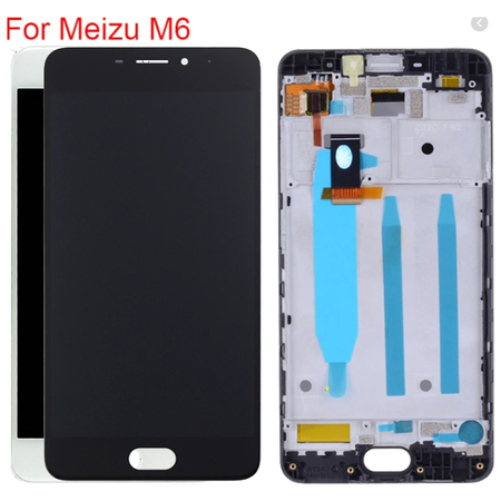 Γνήσια Original Meizu M6 Οθόνη LCD Display Screen + Touch Screen Digitizer Μηχανισμός Οθόνης Αφής+ Frame Πλαίσιο M711H Black