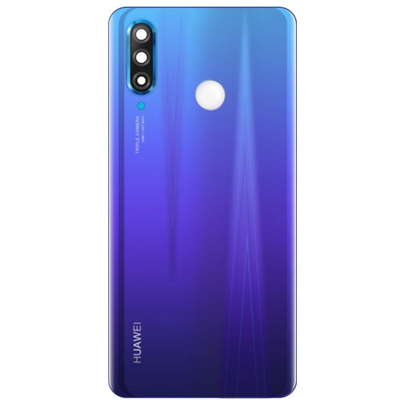 OEM HQ Huawei P30 Lite (MAR-L21, MARIE-L21A,MAR-LX1A,MAR-L23) Battery cover Πίσω Κάλυμμα Καπάκι Μπαταρίας Blue + Camera Lens