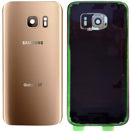 OEM HQ Samsung G930 Galaxy S7 Battery cover Καπάκι Μπαταρίας Gold + Camera Lens